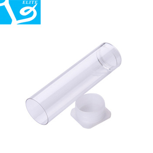 Hard Round Transparent Plastic Tube with Cap 